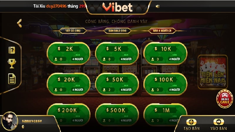 Hướng dẫn tham gia Bài Tiến Lên miền Nam tại Vibet