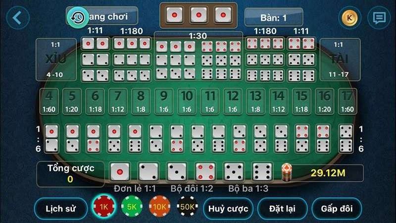 Cách chơi tài xỉu online theo phương pháp cược gấp thếp