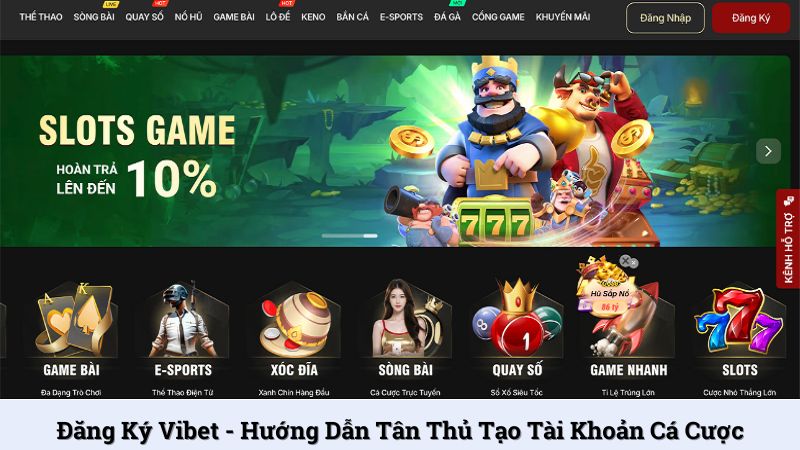 Đăng ký Vibet - Hướng dẫn tân thủ tạo tài khoản cá cược
