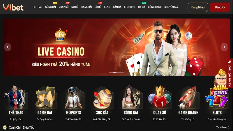Điều khoản sử dụng Vibet đối với tài khoản cá cược