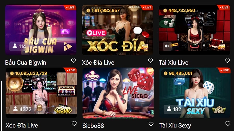 Ưu điểm của chuyên mục Live Casino Vibet